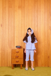 Poppy Capri | Bluish Check