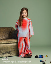 Terry Raglan Top | Matchstick Stripe