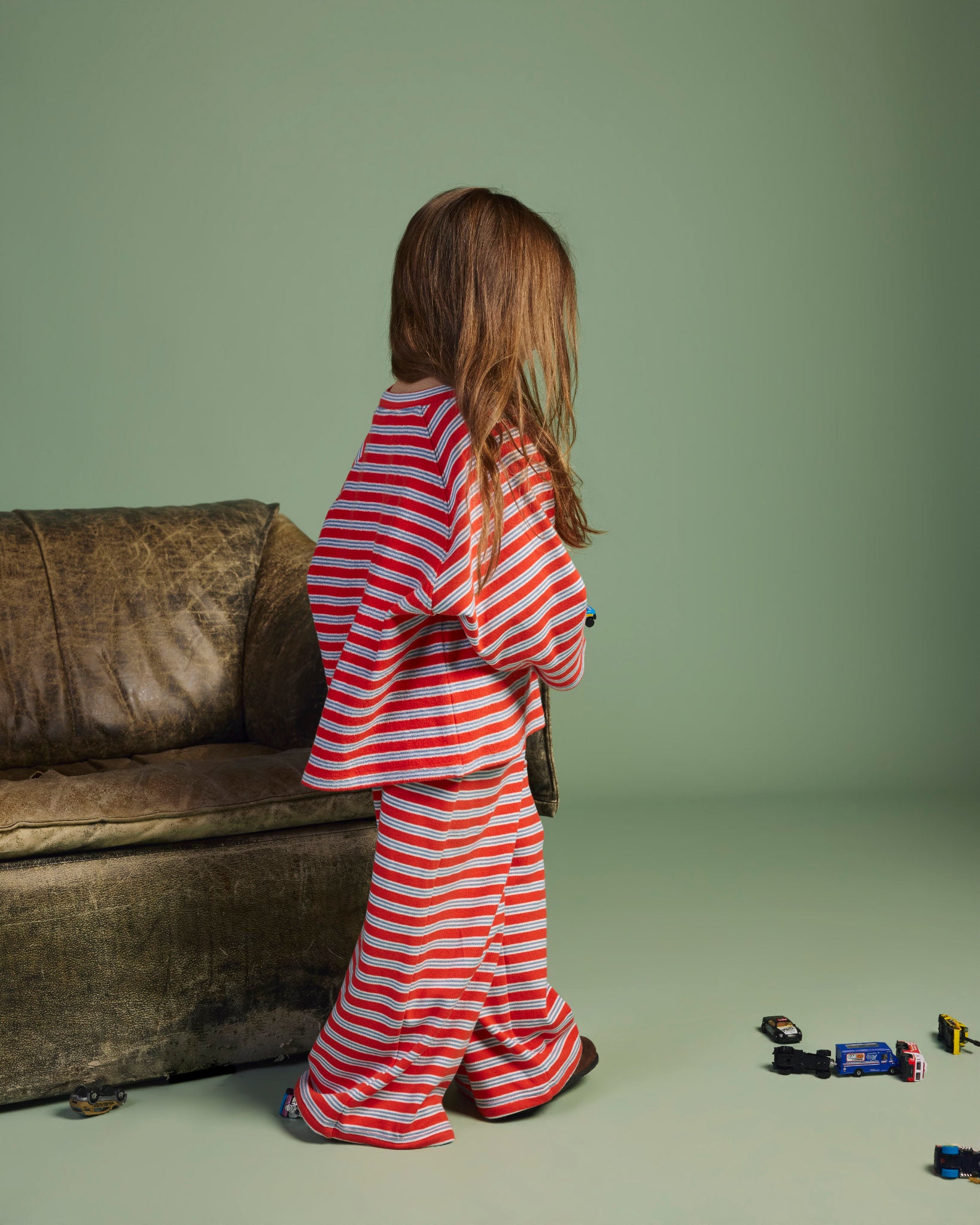 Terry Raglan Top | Matchstick Stripe