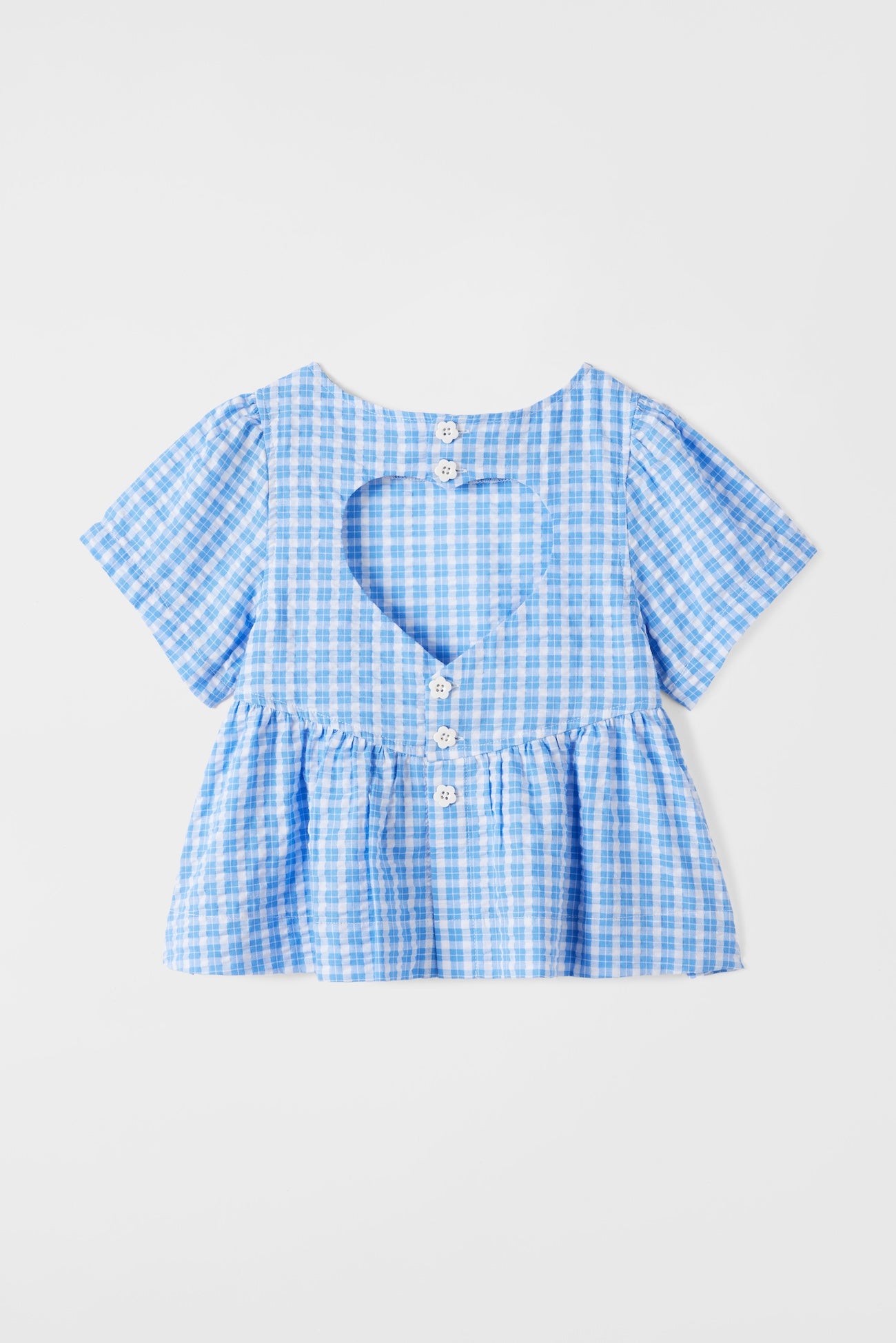 Poppy Top | Bluish Check