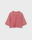 Terry Raglan Top | Matchstick Stripe