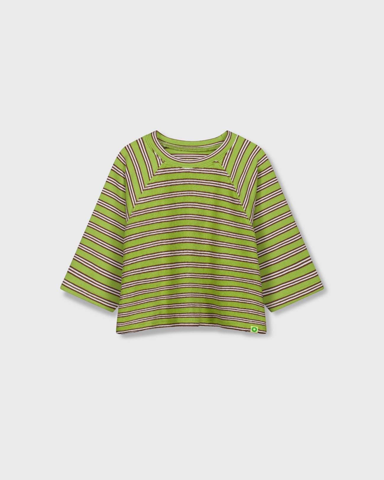 Terry Raglan Top | Sprout Stripe